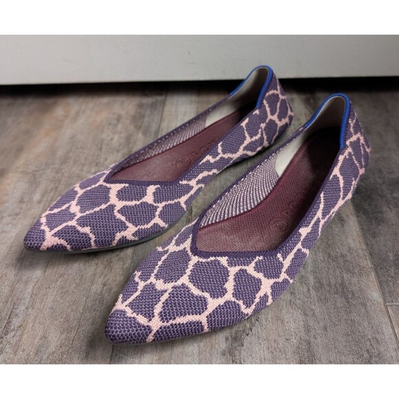 Rothy's Shoes - Rothy’s The Point Violet Giraffe Retired!! Women’s Size 10 Indigo Purple Flats